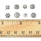 8 スタイルのチベットスタイル合金ビーズキャップ  花  アンティークシルバー  2~9x2~8mm  穴：1~2mm  410個/箱 TIBE-FS0001-07-6