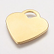 Ion Plating(IP) 304 Stainless Steel Stamping Blank Tag Pendants X-STAS-P148-03G-1