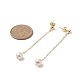 Orecchini pendenti con perle di conchiglia EJEW-JE05219-3