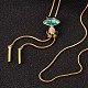 Frog Long Adjustable Alloy Rhinestone Lariat Necklaces NJEW-F193-E03-G-1