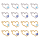 DICOSMETIC 16Pcs 2 Styles Heart Evil Eye Charms Stainless Steel Hollow Heart with Flat Round Blue Evil Eye Charms Enemal Resin Charms for Earrings Necklace Bracelet Jewellery Making Hole: 1.6mm STAS-DC0010-35-1