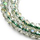 Chapelets de perles en verre électroplaqué&nbsp;EGLA-F149-FR-09-3