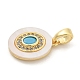 Подвески из латуни с микропаве из циркония KK-M303-02G-06-2