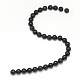 Natürliche Obsidian geschnitzt Runde Om Mani Padme Hum Perlen Stränge G-L275-04-12mm-2