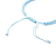 Fabricación de pulsera de cordón de poliéster trenzado ajustable AJEW-JB01109-04-3