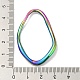イオンプレーティング（ip）304ステンレス鋼リンキングリング  不規則な楕円形  虹色  46x29.5x5.5mm  内径：40x23mm STAS-C079-18M-3
