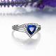 Gorgeous Brass Cubic Zirconia Triangle Finger Rings for Women RJEW-BB04180-C-8P-3