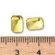 ガラスラインストーンカボション  ポイントバック＆バックメッキ  多面カット  長方形  黄水晶  8x5.5x2.5mm RGLA-P037-04B-D226-3