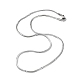 304 collares de cadena de serpiente plana de acero inoxidable para mujer. NJEW-D058-04P-1