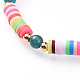 Pulseras de arcilla polimérica heishi bead stretch charm pulseras BJEW-JB04562-3