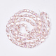 Electroplate Transparent Glass Beads Strands EGLA-T020-06B-2