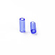 透明なガラスラッパビーズ  丸い穴  ブルー  3~8x2mm  穴：0.7mm  約450g /ポンド SEED-N005-001-C03-6