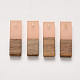 Pendentifs en résine transparente et bois de noyer X-RESI-S358-79B-B05-1