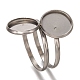 201 impostazioni dell'anello del rilievo in acciaio inox STAS-P262-01P-2