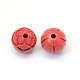 Rond / fleurs perles bourgeon de cinabre CARL-Q003-10-2