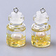 Glass Bottle Pendants GLAA-T001-03E-2