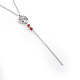 Natural Mixed Gemstone Pendant Necklaces NJEW-JN02268-3