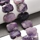 Perles naturelles de perles de lépidolite&nbsp;G-H078-B14-01-2