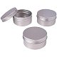 PandaHall Elite 20 pcs Aluminium Jar Aluminium Box Make Up Jar Round Containers CON-PH0001-06A-3