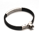 PU Leather Cord Bracelets BJEW-E271-01P-2