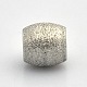 Gros trou 202 perles texturées en fût en acier inoxydable X-STAS-O048-28-1