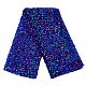 ベルベットのスパンコール生地  ペットスパンコール付き  DIYクラフトやハンドバッグの衣類用  ブルー  120~130x0.05cm DIY-WH0430-178B-1