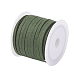 3x1.5mm Olive Flat Faux Suede Cord X-LW-R003-14-2
