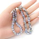 Electroplate Transparent Glass Beads Strands EGLA-YW0001-64B-3