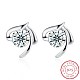 Exquisite 925 Sterling Silver Cubic Zirconia Stud Earrings EJEW-BB20086-1