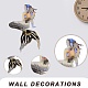 Creatcabin1pc鉄の壁の彫刻  金属の壁の装飾  人魚  プラチナ  390x250x0.8mm  穴：3.5mm AJEW-CN0001-19-3