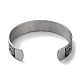 304 bracelet manchette magnétique en acier inoxydable BJEW-P307-01P-3
