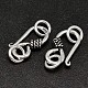 925 Thailand Sterling Silver S-Hook Clasps STER-F014-03-1