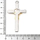 合金ビッグサイズペンダントトップ  十字架とイエス  プラチナ·ゴールデン  60x33x6mm  穴：3.7mm FIND-G067-10GP-3