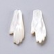 Colgantes de concha de nácar blanco natural SSHEL-L017-011-2