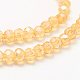 Chapelets de perles en verre électroplaqué GLAA-P312-07-6x8mm-04-3