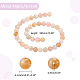 OLYCRAF 46pcs 8mm Cherry Blossom Agate Beads Natural Agate Beads Natural Smooth Gemstones Round Loose Beads for Jewelry DIY Bracelet Necklace Making - Hole: 0.8mm G-OC0003-29A-2