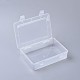 透明なプラスチックの箱  ビーズ保存容器  マスク収納ボックス  長方形  透明  18.6x13.5x4.3cm CON-I008-02-2