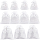 BENECREAT 38Pcs 3 Styles Satin Drawstring Bags White Gift Bags Storage Pouch Small Wedding Favor Bags for Candy Jewelry Organizer ABAG-BC0001-33-1