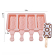 Moldes de silicona para helados rectangulares diy de grado alimenticio DIY-D062-01C-6
