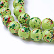 Cuisson opaque de perles de verre peintes GLAA-L024-C-26-2