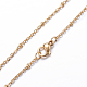 304 Stainless Steel Cable Chain Necklaces X-NJEW-P147-06G-3