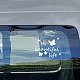4Pcs 4 Styles Square PET Waterproof Self-adhesive Car Stickers DIY-GF0007-45B-5