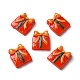 クリスマス オペーク レジン カボション  ギフト用の箱  レッド  17x15x5mm RESI-K019-40-1