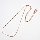 Brass Chain Necklaces MAK-P003-37RG-2
