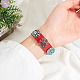 Pandahall 12pcs 12 colori braccialetto a scatto in finta pelle braccialetti gioielli regolabili per le donne ragazze gioielli regalo fai da te BJEW-PH0004-06-4