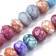 Opaque Baking Painted Glass Beads Strands EGLA-N006-009C-A18-1
