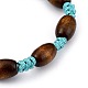 Braccialetti di perline intrecciati per bambini con cordoncino coreano cerato regolabile BJEW-JB05437-05-2