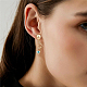 Benecreat 20pcs accessoires de boucles d'oreilles demi-rondes en laiton KK-BC0008-81-5