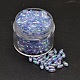 Perles acryliques transparentes écologiques plaquées de riz plaqué couleur ab PACR-I002-13-1