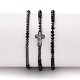 Verstellbare Nylonschnur geflochtene Perlen Armbänder Sets BJEW-JB05735-02-2